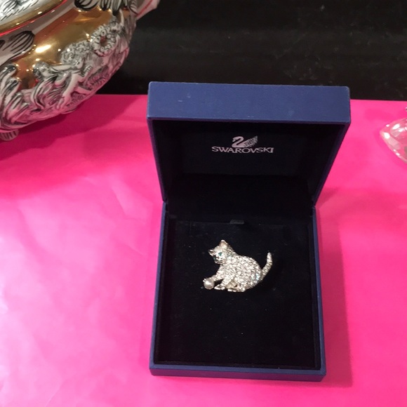 Swarovski kitten with ball pin (retired) signed - Picture 2 of 9